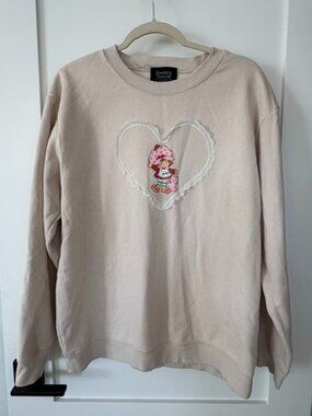 Strawberry Shortcake Lace Heart Sweatshirt Size L